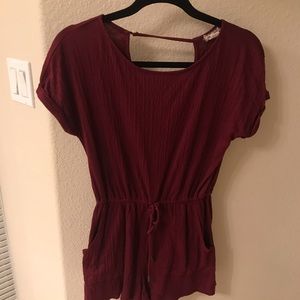 Maroon/ burgundy romper